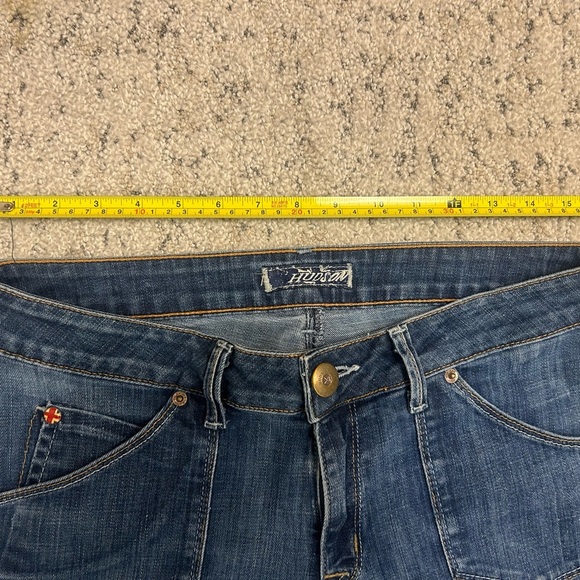 Hudson Sz. 31 vintage Y2K slight barrel leg- wider hip jeans in great vintage co - Picture 9 of 15
